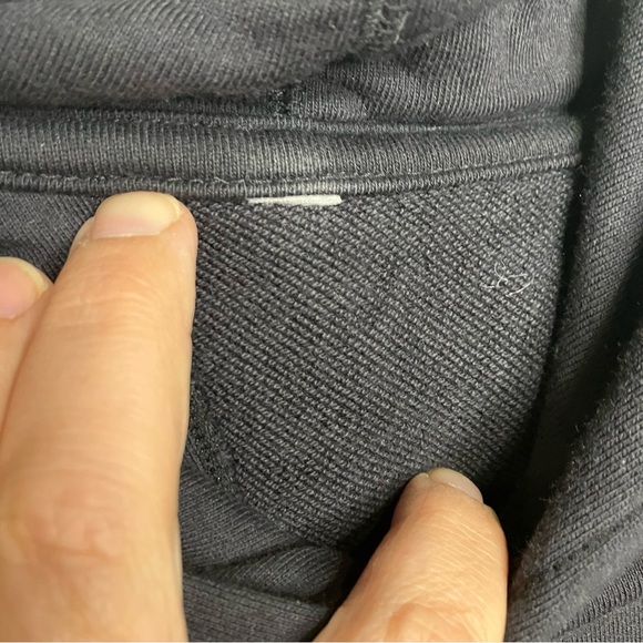 Athleta Moonrise slit back hoodie sweatshirt black womens size medium athleisure - Picture 3 of 9